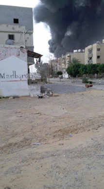 Bombardements du quartier de Abou Slim par les islamistes à Tripoli en Libye les 23 et 24 février 2017 © DR.