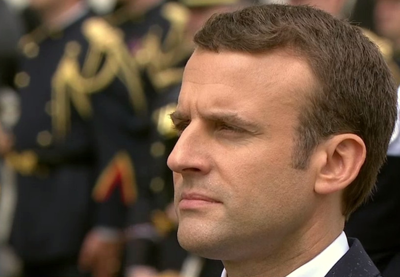Emmanuel Macron le jour de la passation de pouvoir à l'Elysée © DR.