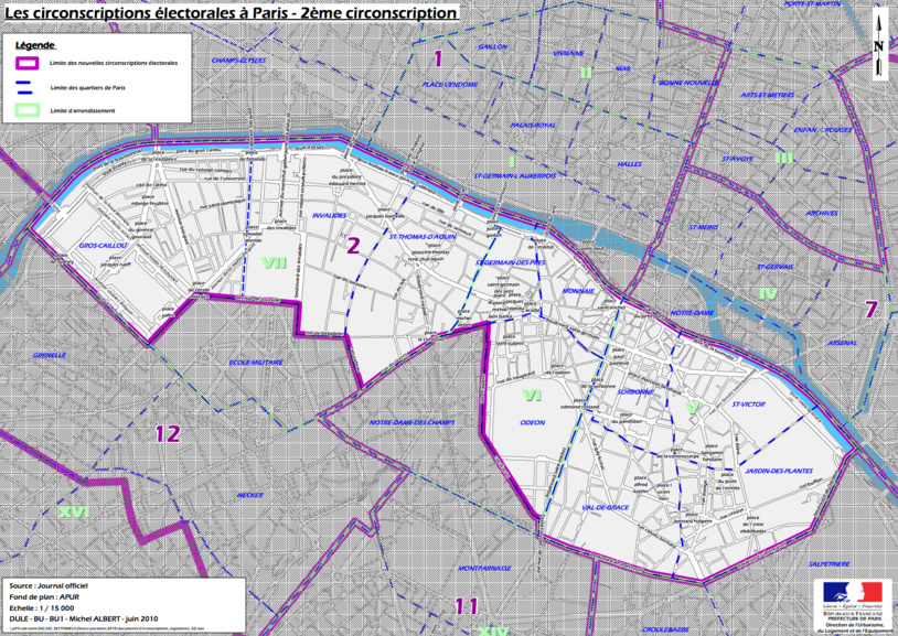 Cliquer pour agrandir - La 2e circonscription de Paris © Ministère de l'intérieur. Cliquer pour agrandir - La 2e circonscription de Paris © Ministère de l'intérieur.