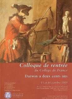 Colloque de rentrée du Collège de France "Darwin a deux cents ans"