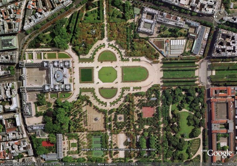 (c) Google - Le Jardin du Luxembourg vu du ciel
