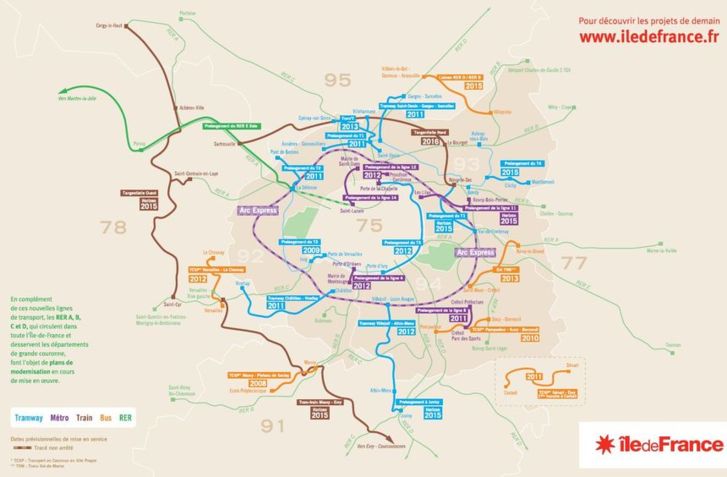 Le projet de développement des transports urbains du Grand Paris diffère de celui de la région Ile-de-France