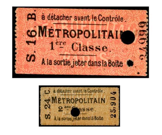 (c) Grégoire Thonnat - Ticket de carnet de 1ère & 2ème classe- format : 60 x 30 mm - 1903