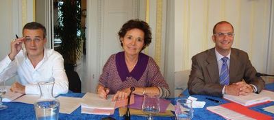 Les élus du groupe socialiste et apparenté du 6ème arrondissement (de gauche à droite) : Emmanuel Pierrat, Juliette Raoul-Duval et Romain Lévy