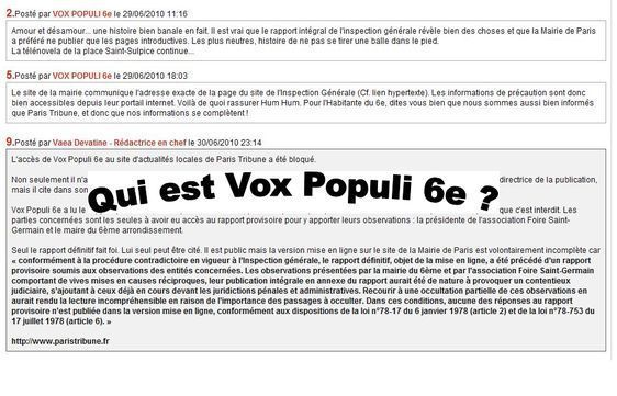 Cliquer sur l'image pour accéder à des commentaires de Vox Populi 6e - ou sur les liens en rouge dans l'article : Qui est Vox Populi 6e ? Cliquer sur l'image pour accéder à des commentaires de Vox Populi 6e - ou sur les liens en rouge dans l'article : Qui est Vox Populi 6e ?