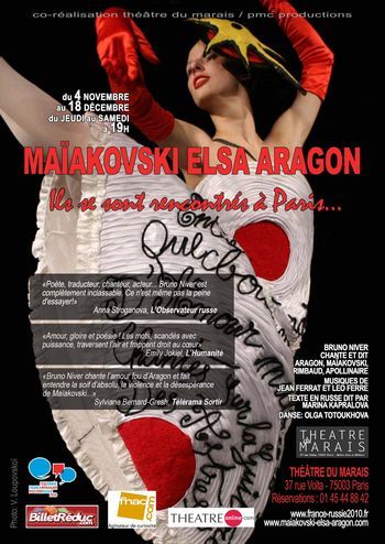 Maiakovski Elsa Aragon, ils se sont rencontrés à Paris au théâtre du Marais