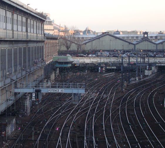 Les voies de la Gare Saint-Lazare