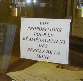 Réaménagement des berges sur Seine : urnes à la disposition du public dans les mairies d'arrondissement