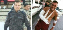 A droite, un membre d'une milice. A gauche, la même personne a revêtu l'uniforme d'un agent de police du Ministère de l'Intérieur du gouvernement d'al-Saraj © DR.