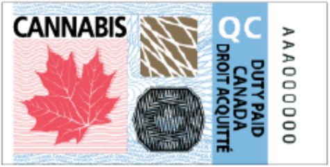 Vignette réglementaire sur tous les produits à base de cannabis légalement produits et disponibles à l'achat, avant la légalisation du cannabis au Canada le 17 octobre 2018.