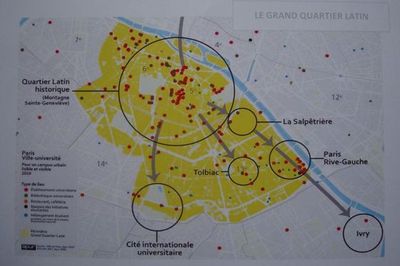 Le Grand Quartier Latin - Source : Ville de Paris, Apur 2010.