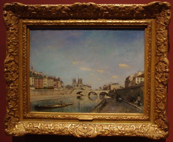 Exposition Paris au temps des impressionnistes, les chefs d'oeuvres du Musée d'Orsay à l'Hôtel de Ville - Photo : Louise Wessier.