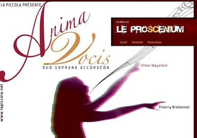 Anima Vocis bientôt au Théâtre Le Proscenium dans le 11e arrondissement de Paris.