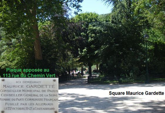 Maurice Gardette : le square et la plaque existante. Photo : Louise Wessier.