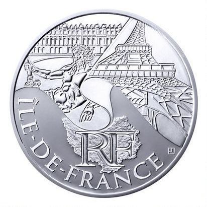 (c) La Monnaie de Paris - Pièce de 10 euros de la région Ile-de-France.