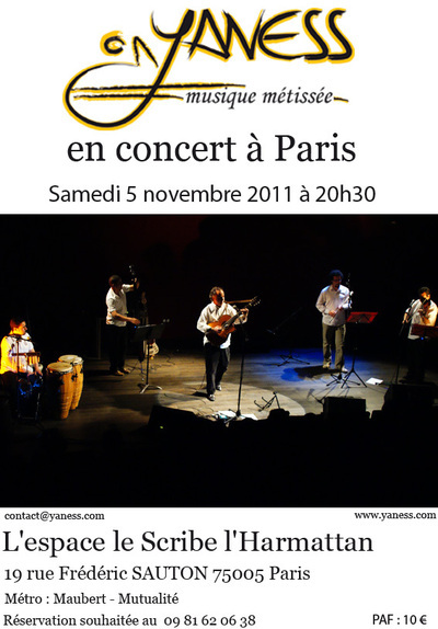 5 novembre 2011 : Concert Yaness et ses amis