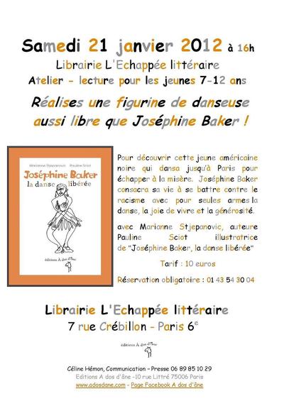 21 janvier 2012 : Atelier lecture-création pour les 7-12 ans à L'Echappée littéraire