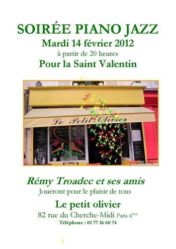14 février 2012 : Soirée Piano Jazz au Petit Olivier