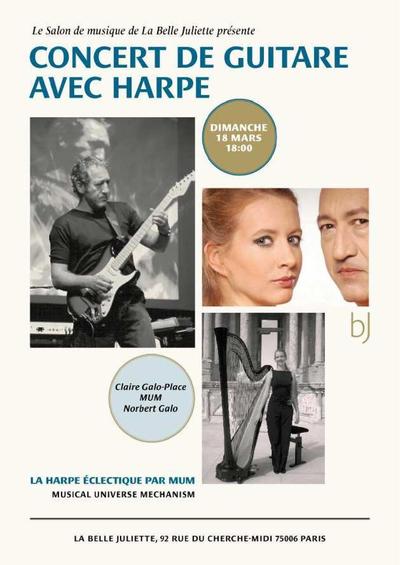 18 mars 2012 : Concert de guitare et de harpe dans les salons de la Belle Juliette 