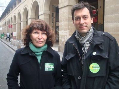 Laurence  Grafin et Laurent Audouin dans le 6e arrondissement - Photo : VD.