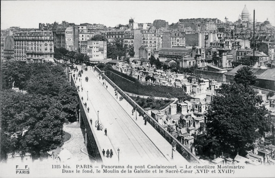Carte postale du cimetière de Montmartre - Photo : DR.