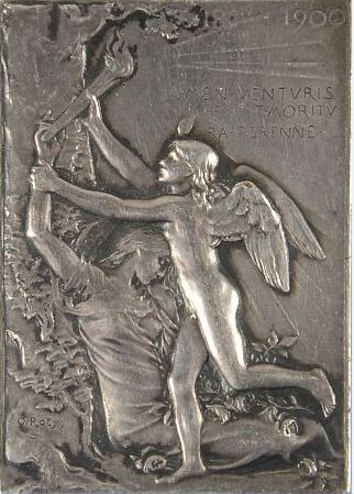 Lot 74 - 1900 Paris plaquette en bronze signée Roty (c) Etude Olivier Coutau-Bégarie.