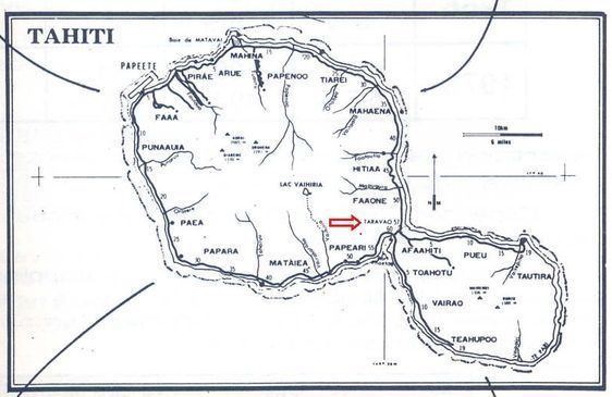 La ville de Taravao est située à l'isthme de Tahiti, entre Tahiti Nui et Tahiti Iti