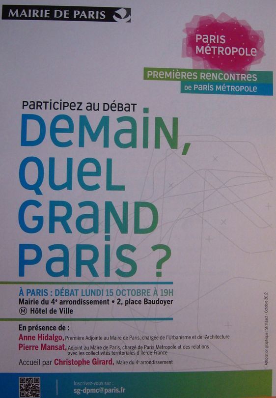 10 novembre 2012 : 2e débat public sur la gouvernance du Grand Paris