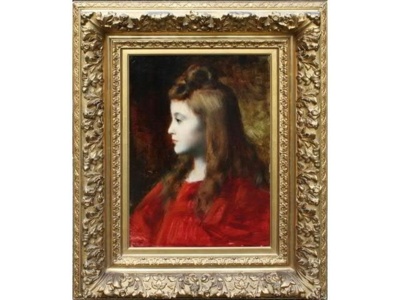Jean-Jacques Henner (1852 - 1905) : Portrait de Mlle Delzant - Crédit : Etude Cousin.
