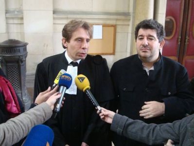 Maître Olivier Pardo, avocat au Barreau de Paris, et Yves Derai, éditeur des Editions du Moment.