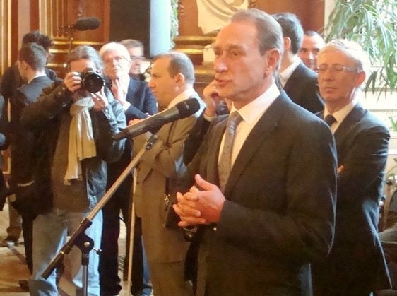 Voeux de Bertrand Delanoë à la presse - Photo : VD. Voeux de Bertrand Delanoë à la presse - Photo : VD.