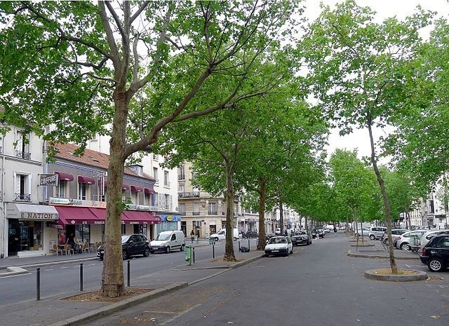 Le boulevard de Charonne délimite le XIe et le XXe arrondissement. Long de 1 344 mètres, il est large de 40 mètres environ - Crédit photo : Vers l'avenue du Trône / Mbzt.
