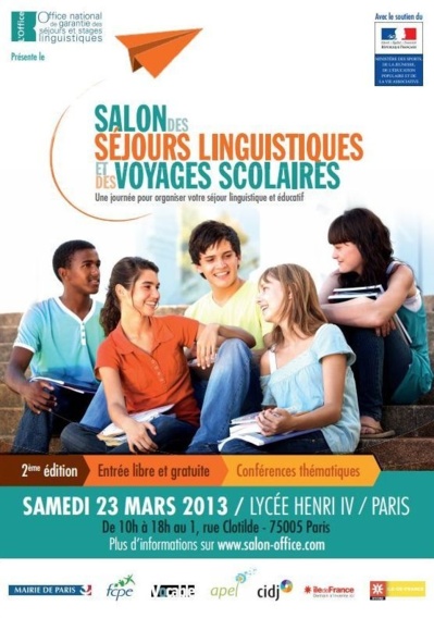23 mars 2013 : le Salon des séjours linguistiques et des voyages scolaires