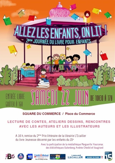 22 juin 2013 : 2nde édition de la journée du livre pour enfants dans le XVe arrondissement