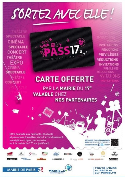 Campagne Decaux réalisée pour le Pass 17 Culture en hiver 2012 (c) Mairie du XVIIe arrondissement.