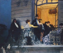 The Balcony, ca 1905, painting by René-Xavier Prinet©Musée des Beaux Arts, Caen © Patricia Touzard