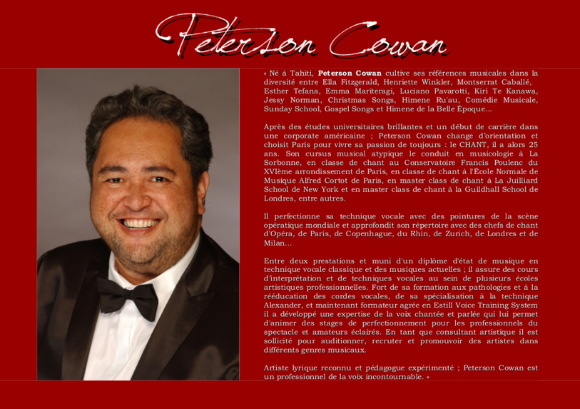 Peterson Cowan - Crédit : CLA. Peterson Cowan - Crédit : CLA.