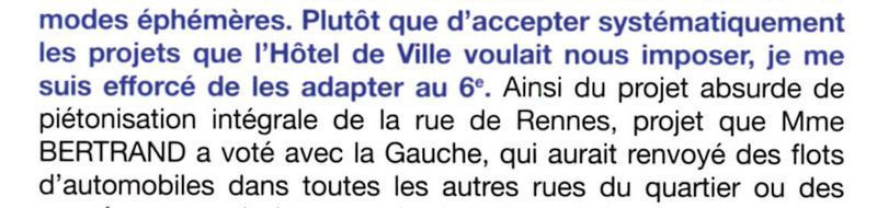 Extrait du tract de la liste UMP - Modem - UDI avec NKM dans le 6e arrondissement. Extrait du tract de la liste UMP - Modem - UDI avec NKM dans le 6e arrondissement.