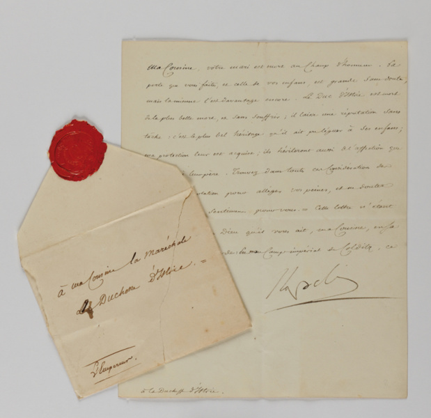 Lot 35 Napoléon 1er à la Maréchale Bessières © Maître Jean-Pierre Osenat et Osenat Fontainebleau - Estimation : 4.000 à 5.000 €, frais en sus à 25 % TTC. Lot 35 Napoléon 1er à la Maréchale Bessières © Maître Jean-Pierre Osenat et Osenat Fontainebleau - Estimation : 4.000 à 5.000 €, frais en sus à 25 % TTC.