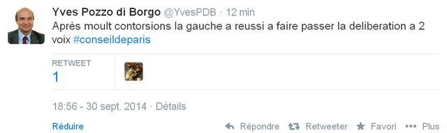 Yves Pozzo di Borgo, sénateur et conseiller de Paris du 7e arrondissement - Groupe UDI - Modem © Twitter.com Yves Pozzo di Borgo, sénateur et conseiller de Paris du 7e arrondissement - Groupe UDI - Modem © Twitter.com