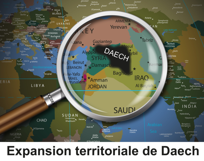 Daech (acronyme en arabe) par les opposants à l'Etat Islamique ou ISIS (en anglais) sur Paris Tribune © odriozola - Fotolia.com