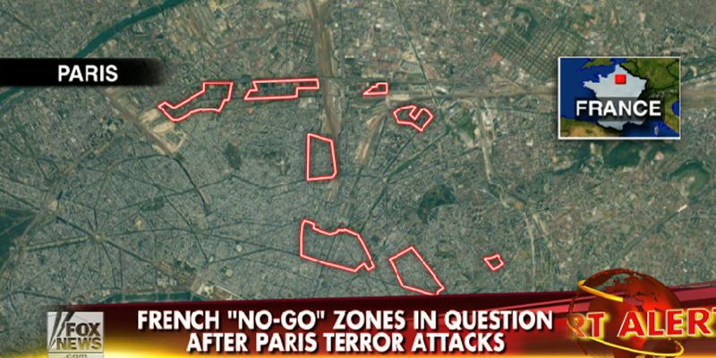 Carte de Paris diffusée par Fox News le 14 janvier 2015 © capture d'écran Fox News.
