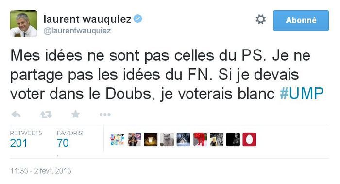Laurent Wauquiez sur Twitter.com © Twitter.