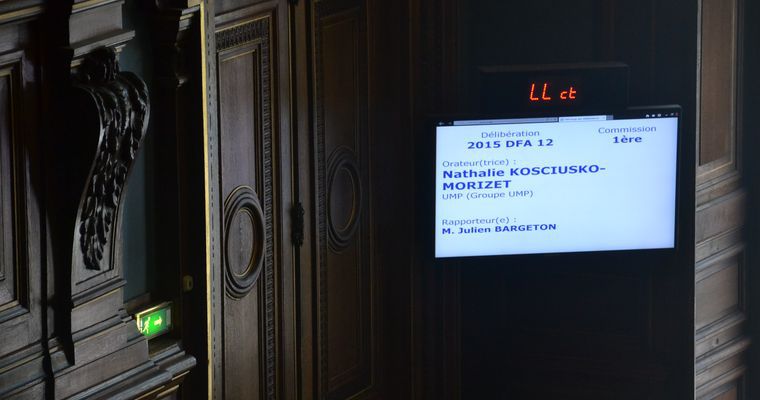 La mention Groupe UMP toujours d'actualité au conseil de Paris le 29 juin 2015 © VD.
