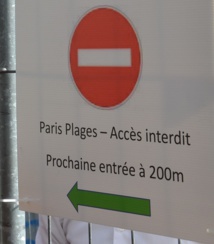 Accès interdit à Paris Plages.
