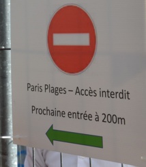 Accès interdit à Paris Plages. Accès interdit à Paris Plages.