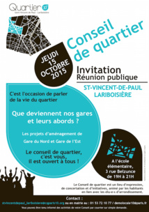Conseil de quartier Saint-Vincent-de-Paul Lariboisière © CQ LSVP. Conseil de quartier Saint-Vincent-de-Paul Lariboisière © CQ LSVP.