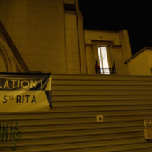 L'église Sainte Rita occupée © VD - PT. L'église Sainte Rita occupée © VD - PT.