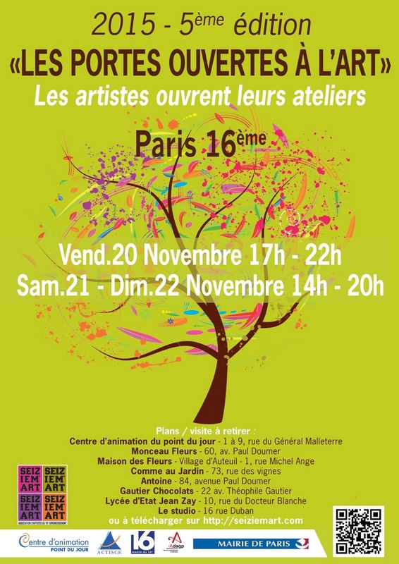 Seizièm’art fête la 5e édition de ses Portes Ouvertes à l’Art – Paris 16e