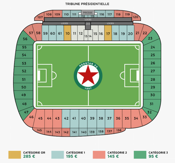 Le Red Star au Stade Jean Bouin dans le 16e arrondissement de Paris à partir du mois de septembre 2016 © Red Star Le Red Star au Stade Jean Bouin dans le 16e arrondissement de Paris à partir du mois de septembre 2016 © Red Star